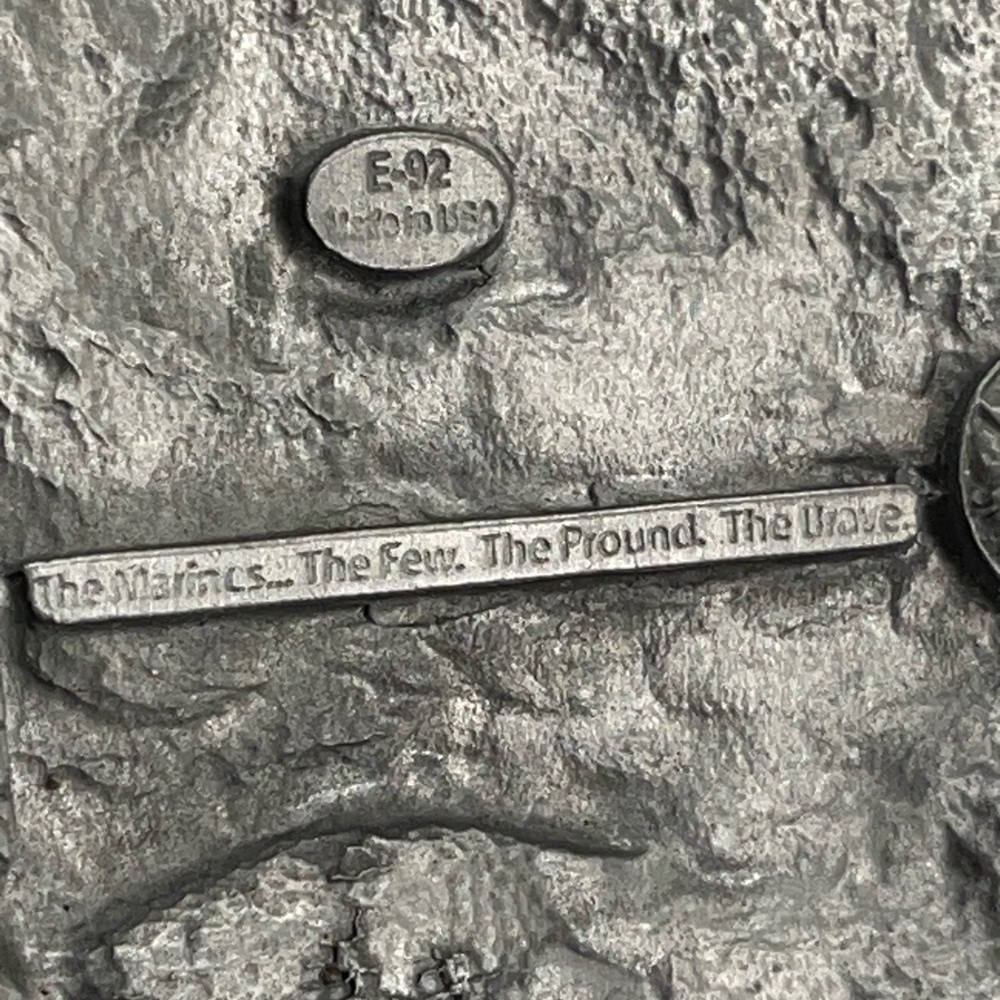 1991 Siskiyou United States Marines Pewter Belt Buckle Eagle Globe Anchor - Picture 6 of 9